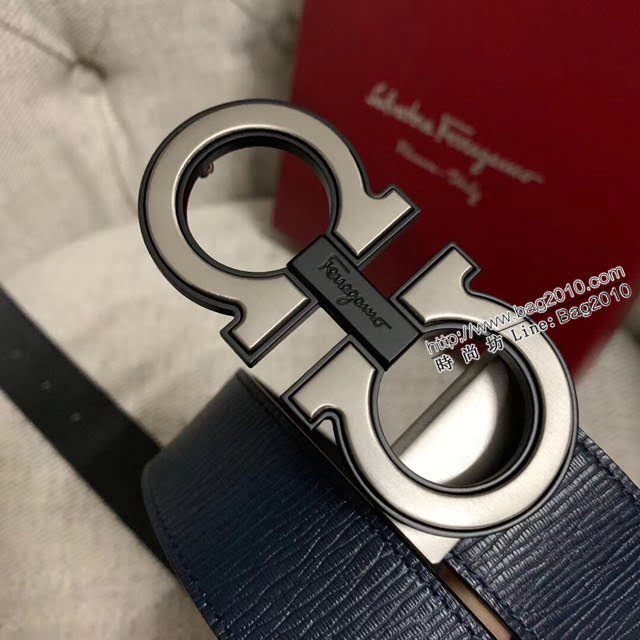 菲拉格慕男士皮帶 Ferragamo雙面牛皮紋理腰帶  jjp2056